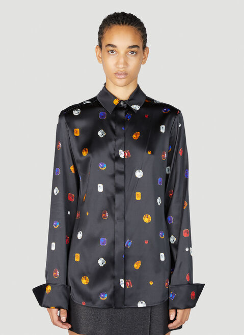 Balenciaga Gemstone Print Shirt Grey bal0253004