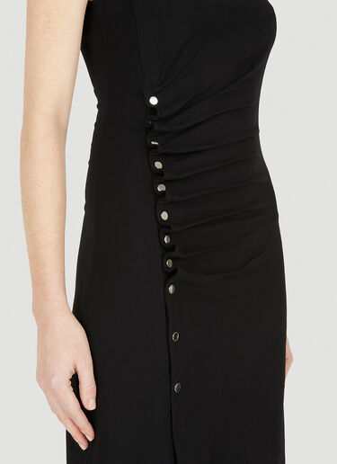 Rabanne Gathered Mid Length Dress Black pac0248017