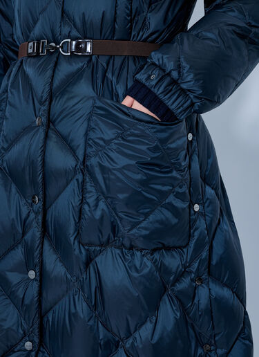 LN-CC® - Max Mara: Quilted Hooded Puffer Coat - Navy Max Mara Quilted Hooded Puffer Coat Navy max0266164
