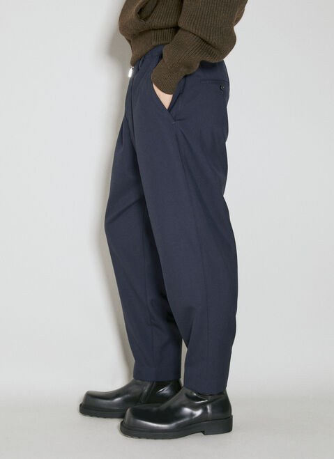 Marni 伸縮性のあるウエストバンド付きウールパンツ ブラック mni0154010