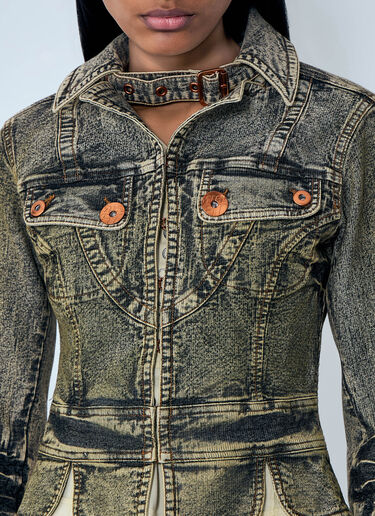 Miss Sixty x KNWLS Tie-Dye Denim Jacket Green msk0263018