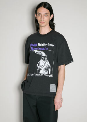 Yohji Yamamoto Logo Print T-Shirt Black yoy0154015