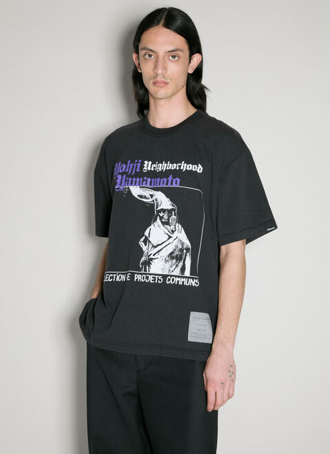 Yohji Yamamoto Logo Print T-Shirt Black yoy0156012