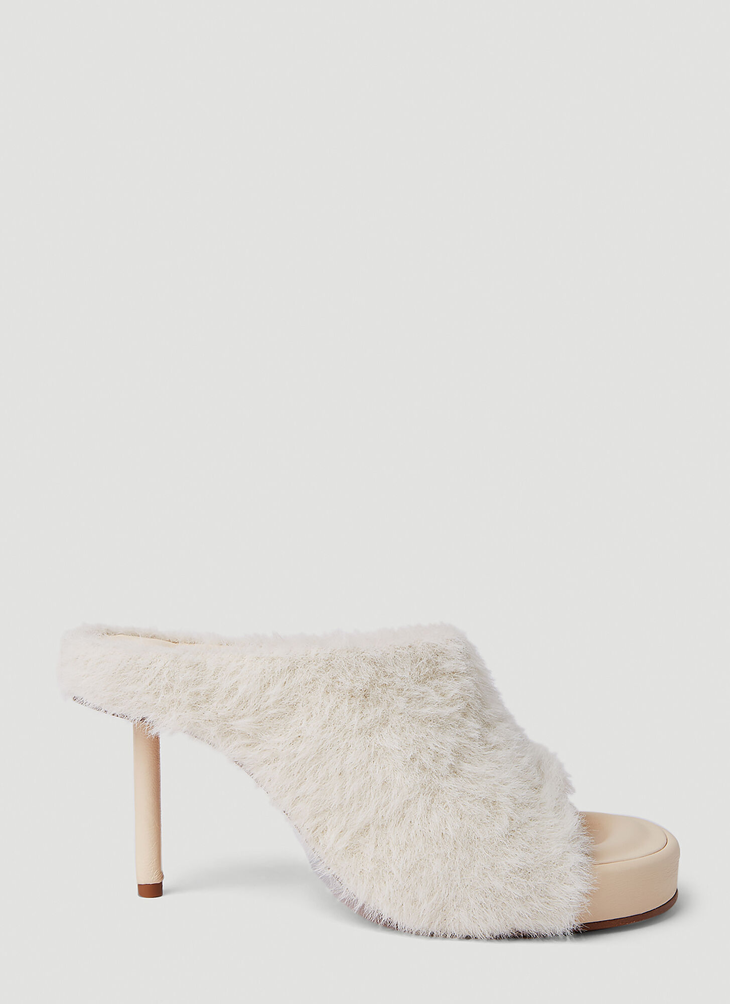 Shop Jacquemus Les Mules Nuvola High Heels In White