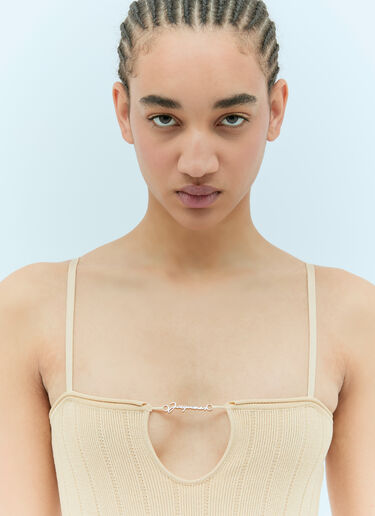 Jacquemus 라 로브 시에라 브레텔 미디 원피스 베이지 jac0256015