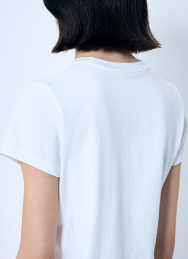 Alexander Wang Essential Shrunken Puff Logo T-Shirt White awg0259022