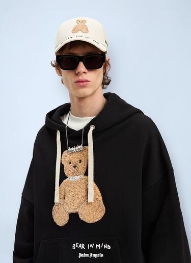 Palm Angels Logo Motif Hooded Sweatshirt Black pma0160028