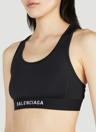 Balenciaga 徽标运动文胸 黑色 bal0252042