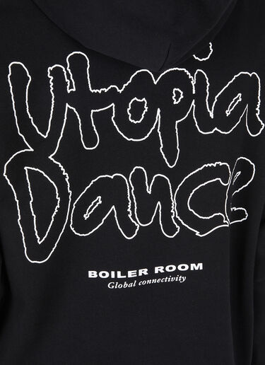 Boiler Room Flower Earth Hooded Sweatshirt  Black bor0348017