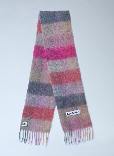 Logo Patch Check Scarf Acne Studios Logo Patch Check Scarf Multicolour acn0262018