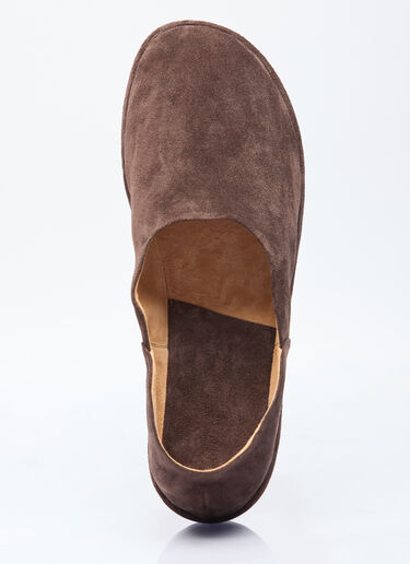 The Row Suede Canal Slippers Brown row0154014