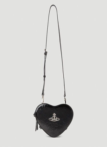 Vivienne Westwood Louise Heart Shoulder Bag Black vvw0251058