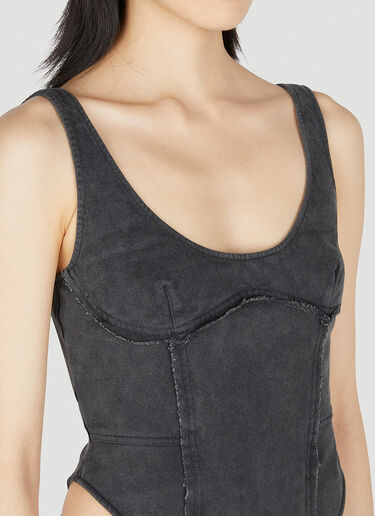Acne Studios Denim Corset Top Black acn0252058