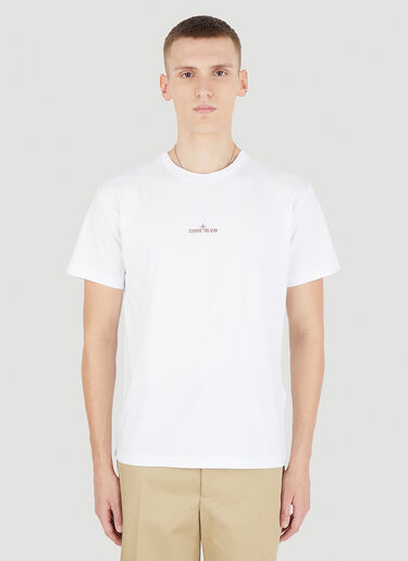 Stone Island Print T-Shirt  White sto0145021