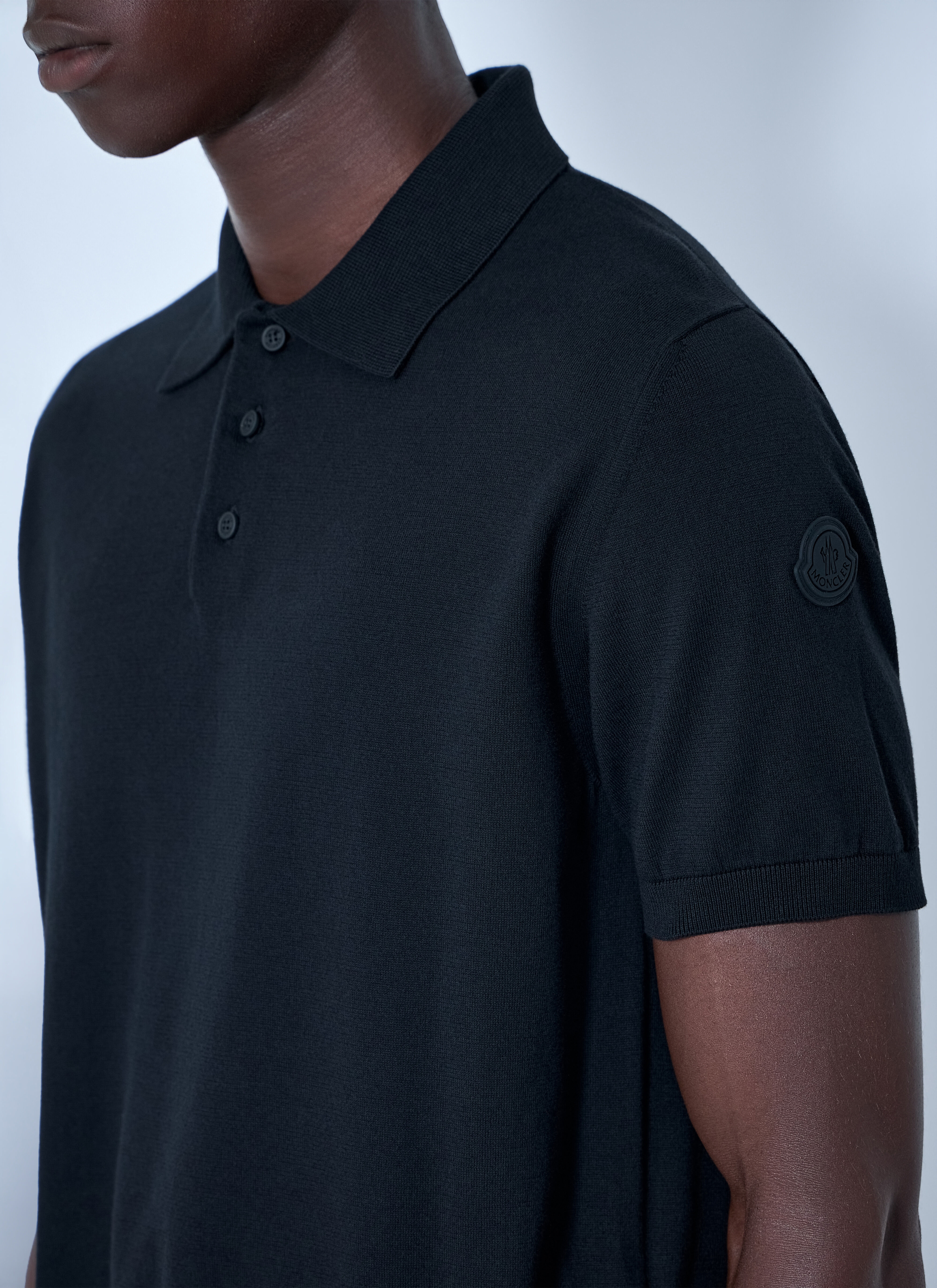 Moncler Men's' Piqué Polo Shirt in Black | LN-CC®
