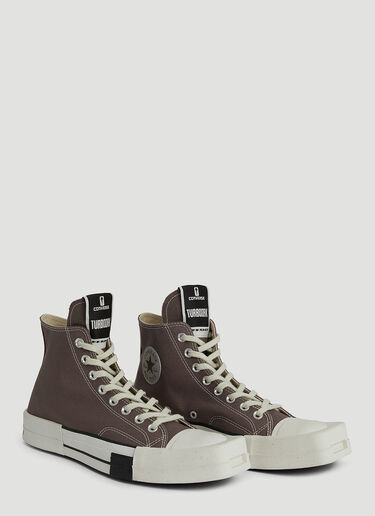 Rick Owens DRKSHDW x Converse Turbodrk High Top Sneakers Brown dsc0352001