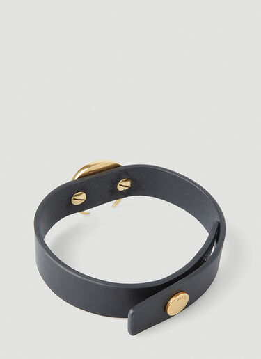 Marine Serre Regenerated Moon Leather Choker Gold mrs0252038