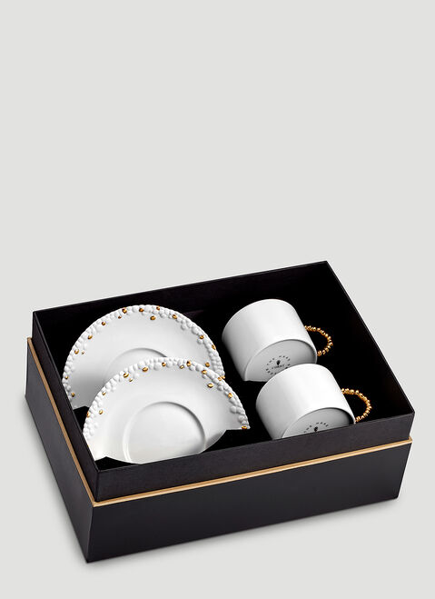 L'Objet Set of Two Mojave Teacup And Saucer Green wps0644150