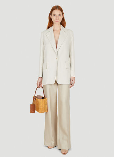 Max Mara Mosa Single Breasted Blazer Beige max0252003