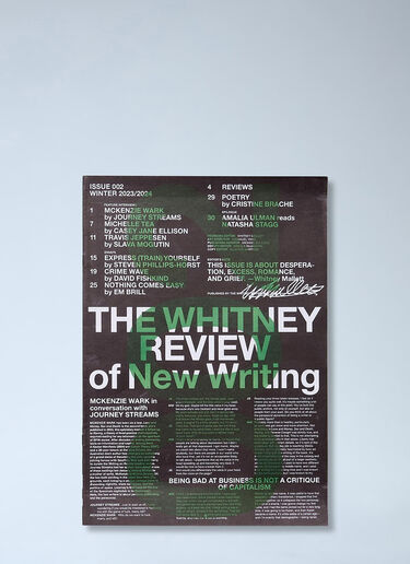 Antenne Books The Whitney Review Of New Writing Magazine Issue 2 Green ane0558006