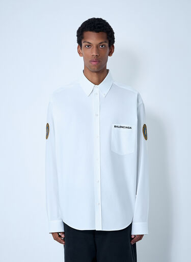 Balenciaga Button-Down Shirt White bal0161006