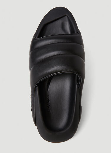 Balmain B-It Quilted Slides Black bln0151039