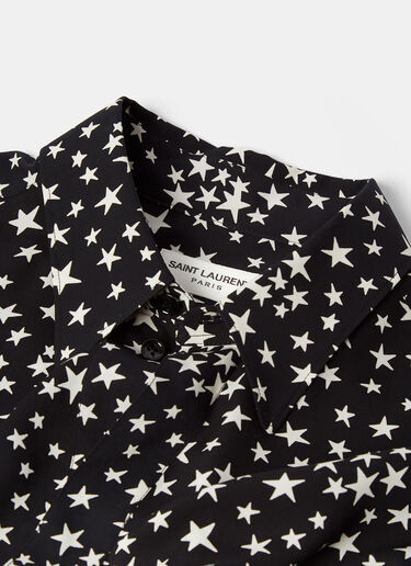 Saint Laurent Star Print Shirt Dress Black sla0227038