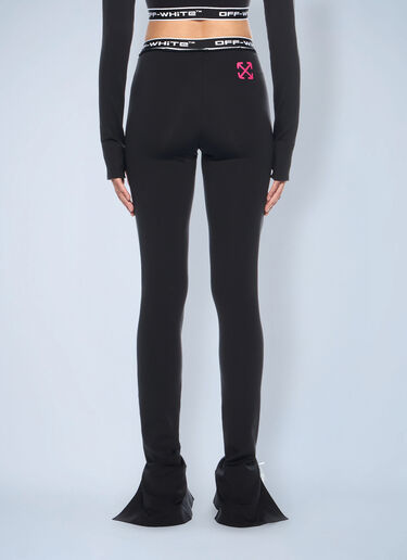 Off-White 标志图案分叉打底裤 黑色 ofw0262048