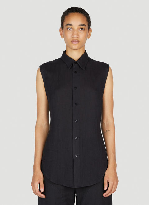 Eckhaus Latta Open Back Shirt Black eck0253002