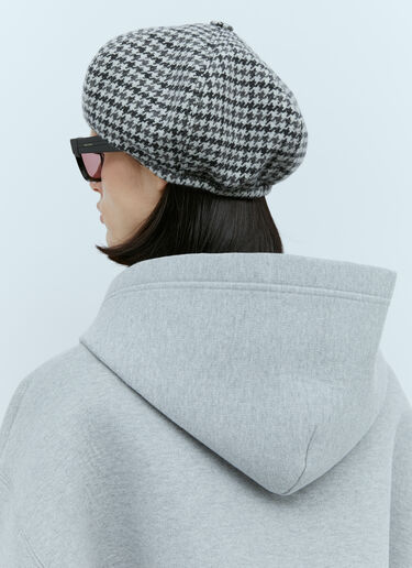 Miu Miu Shetland Wool Beret Hat Grey miu0254046