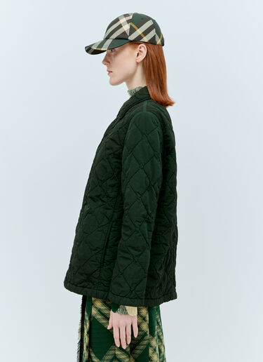 Burberry 쇼트 퀼팅 마감 카 코트 그린 bur0255033