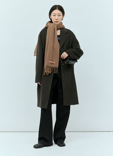 Acne Studios Fringe Wool Scarf Brown acn0355012