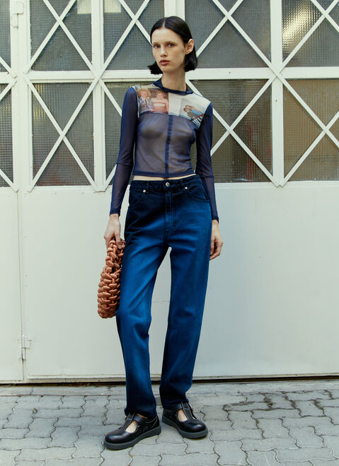 Eckhaus Latta Ombre Denim Jeans Black eck0253002