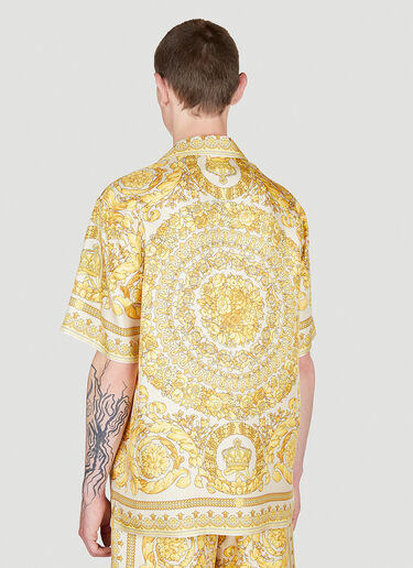 Barocco Silk Shirt Versace Barocco Silk Shirt Yellow ver0155001