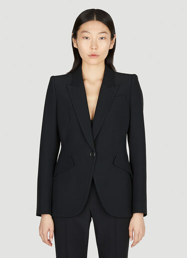 Single Breasted Blazer Alexander McQueen Single Breasted Blazer Black amq0251086