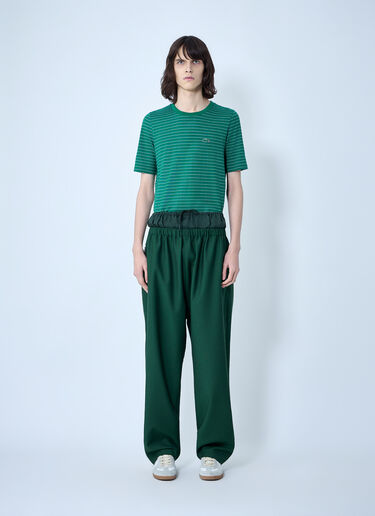 Lacoste Striped Cotton Jersey T-Shirt Green lac0164010