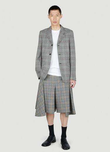 Comme Des Garçons Homme Plus Check Single Breasted Blazer Grey hpl0152008