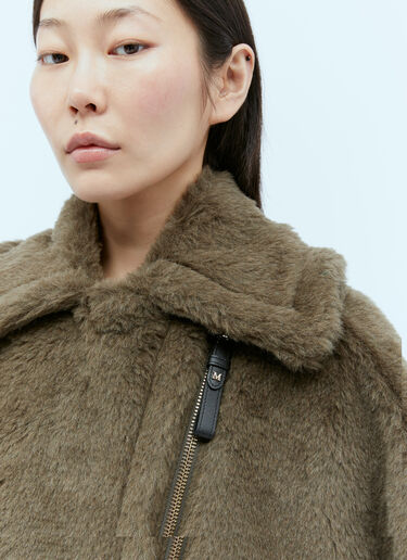 Max Mara Teddy Biker Cape Khaki max0254079