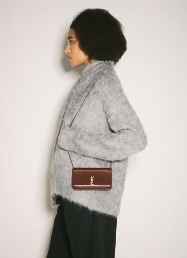 Cassandre Phone Holder Saint Laurent Cassandre Phone Holder Burgundy sla0258018