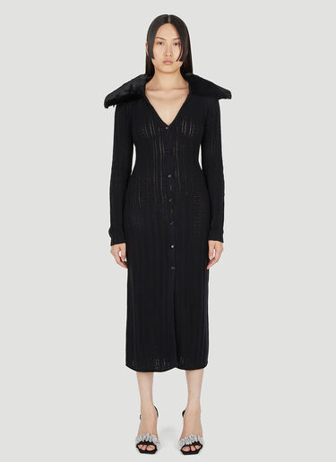 Blumarine Oversized Collar Knit Dress Black blm0249018