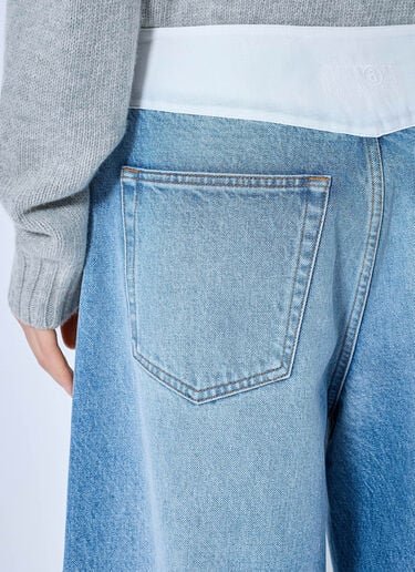 LN-CC® - MM6 Maison Margiela: Denim Bermuda Shorts - Blue MM6 Maison Margiela Denim Bermuda Shorts Blue mmm0265012