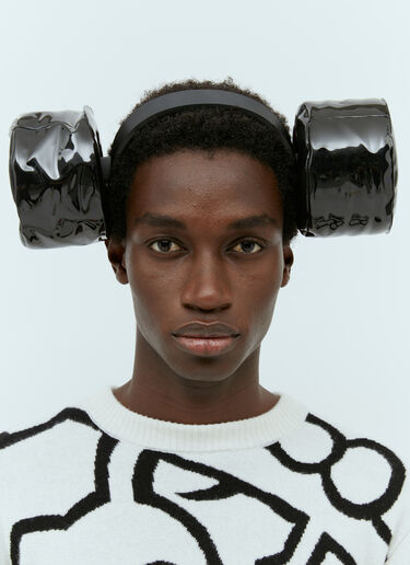 Walter Van Beirendonck Double Spiked Diadem 3D Headband Black wlt0154035