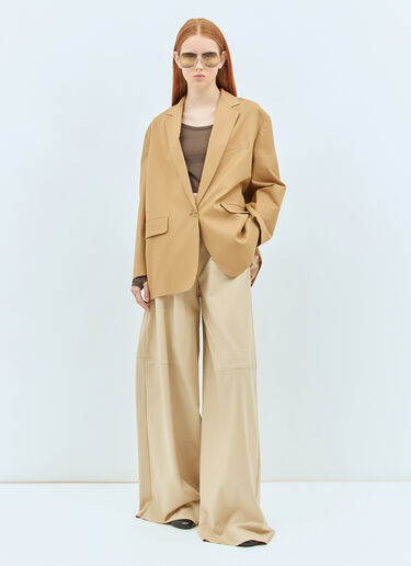 Max Mara Wide Leg Stretch Pants Beige max0257002
