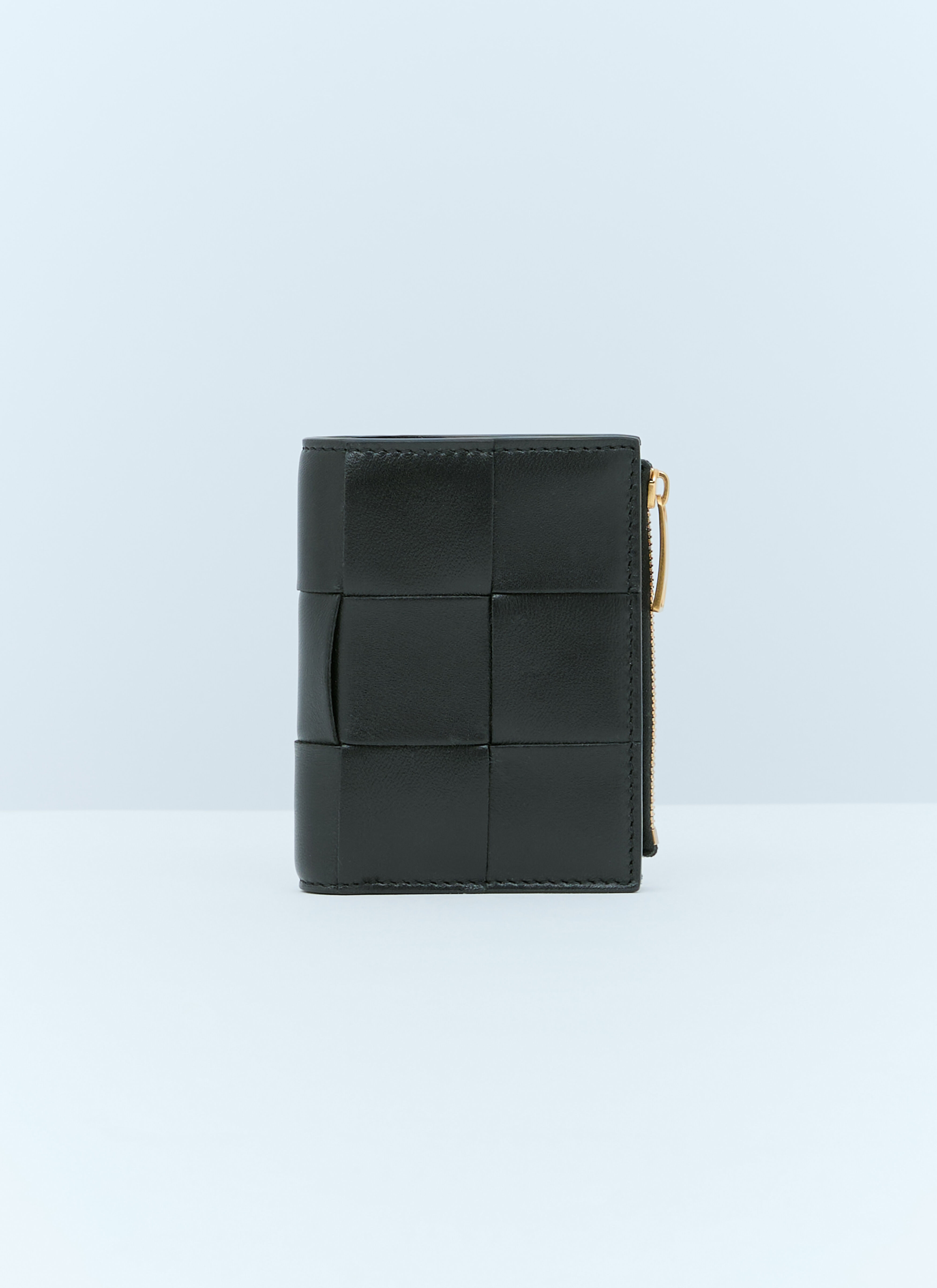 Saint Laurent Small Cassette Bi-Fold Zip Wallet Black sla0255096