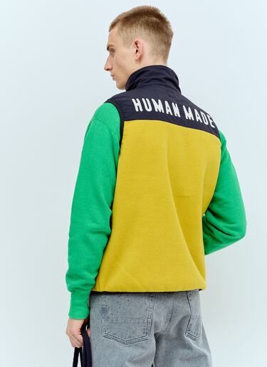 Human Made Contrast Panel Fleece Vest Yellow hmd0155003