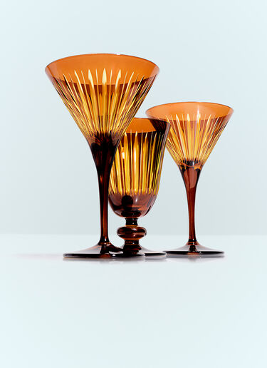 L'Objet Set Of Four Prism Martini Glasses Orange wps0691622