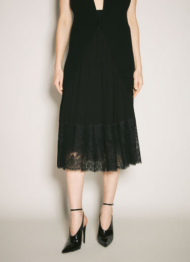 Dolce & Gabbana Pleated Skirt Black dol0258001