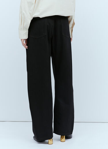 Twisted Belted Cotton Pants Lemaire Twisted Belted Cotton Pants Black lem0254007