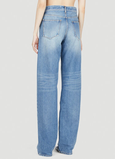 Saint Laurent Extreme Baggy Straight-Leg Jeans Blue sla0253027