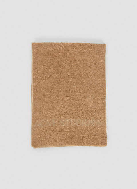 Acne Studios Logo Knit Scarf Red acn0152045
